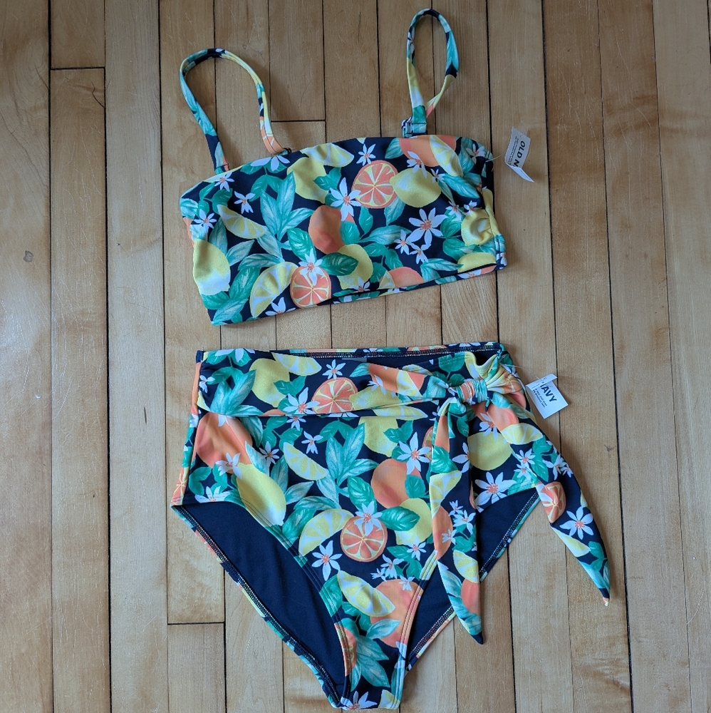 Citrus bandeau bikini